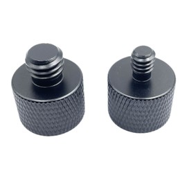 Microphone Stand Adapter, 2 Pack 5/8 to 3/8 and 2 Pieces 5/8 to 1/4 Microphone Thread Adapter for Microphone Stand to Tripod and Camera Adapter