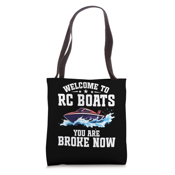Remote Control Boat Enthusiast Cruise Welcome RC Boat Tote Bag