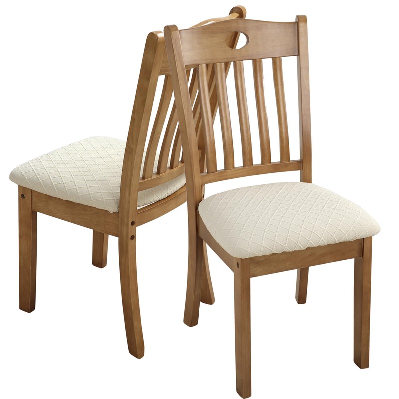 Fuloon Stretch Jacquard Chair Seat Covers Set of 4, Removable