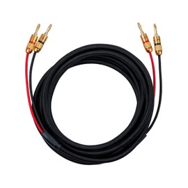 Fluance High-Fidelity 12 Gauge Speaker Wire with Dual Gold-Plated Banana Plugs, 12 Feet Oxygen-Free Pure Copper (OFC) Cable, Nylon Braided Jacket (SW512)
