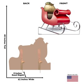 Cardboard People Santa's Sleigh Life Size Cardboard Cutout Standup