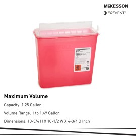 McKesson Prevent Sharps Container 5 Quart 10.75"Hx10.5"W