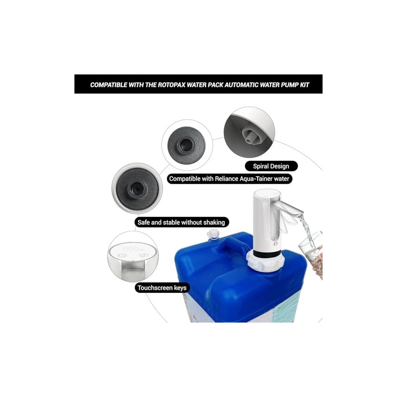 Water Pump Faucet Adapter Kit Compatible with Reliance Aqua-Tainer (Set