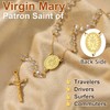 Virgin Mary Necklace Rosary Christian Cross Mens Chain Rosary Beads