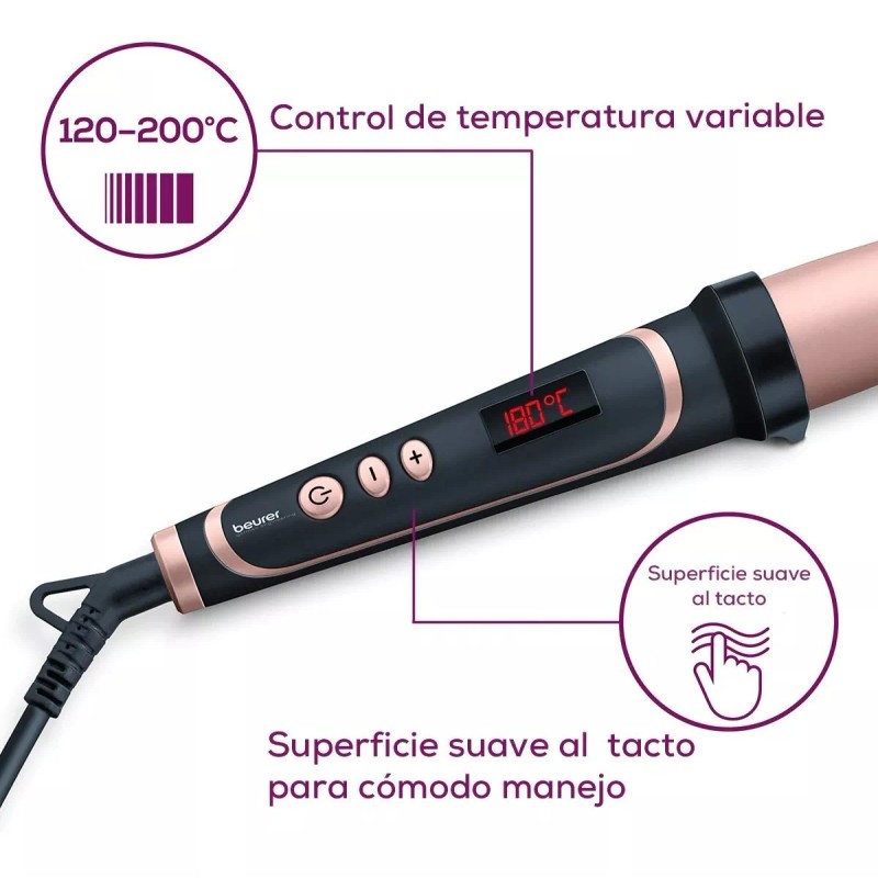 Beurer Tenaza Rizadora Con Cubrimiento De Queratina Y Cerámica Ht62
