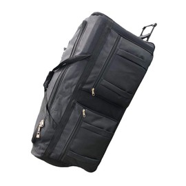 Gothamite 36-inch Rolling Duffle Bag with Wheels, Luggage Bag, Hockey Bag, XL Duffle Bag With Rollers, Heavy Duty Oversized Bag (Black)