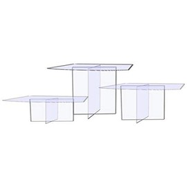 OnDisplay Cross Tier Acrylic Display Rack/Stand - Clear Food Display Stage (11" Height)