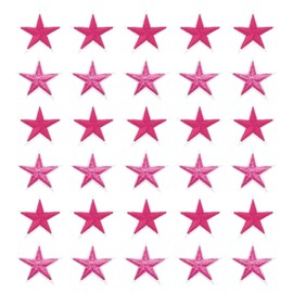MECCANIXITY Star Iron on Patches Embroidered Sew Patches Appliques 5.9x5.9cm Garment Iron On Star Appliques for Clothing Repair Backpack Shoes Decoration Rose Red Pack of 30