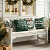 MIULEE Christmas Tree Reindeer Wreath Pillow Covers Dark Green Plaid
