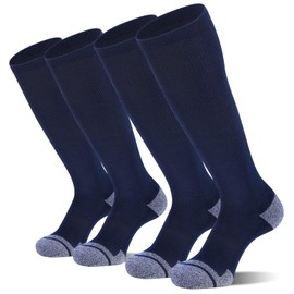 CS CELERSPORT 2 Pack Baseball Softball Soccer Socks Over the Calf Sports Tube Socks for Youth Men and Women Large Navy Blue