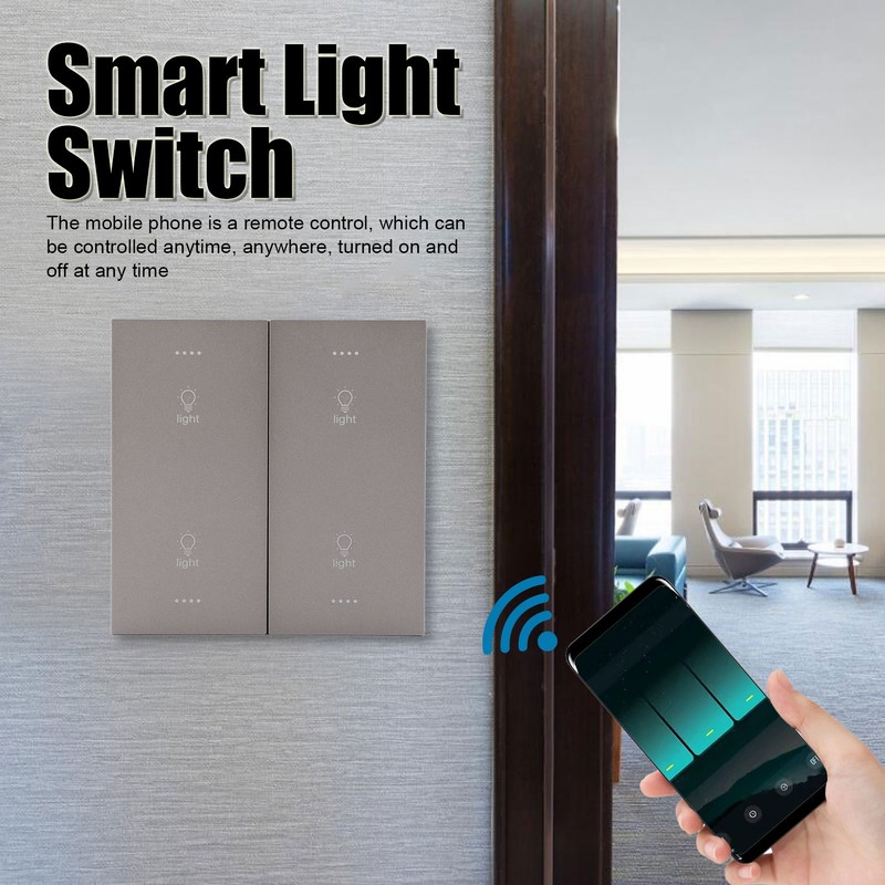 Smart Light Switch WiFi Wireless Voice Timing Control Switch 4