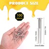 Tinoaly 100pcs Bee Wax Foundation Support Pins, Stainless Steel Beehive