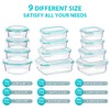 Bayco Glass Food Storage Containers with Lids, [24 Piece] Meal