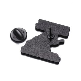 HYWZI HIPPITY HOPPITY GET OFF MY PROPERTY Enamel Pin Funny Cartoon Frog Brooch Animal Badge for Backpacks Clothing Bags Jackets Hats Jewelry Gifts, Green