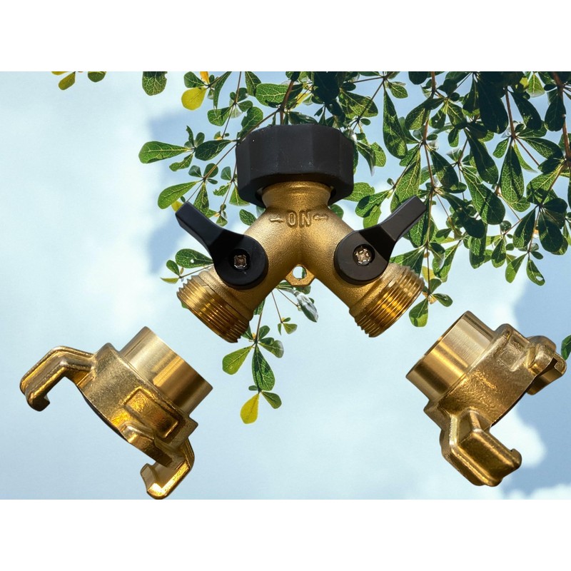Solid Brass geka Type Claw Fittings with Brass Two Way