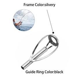 LINGUANG 50PCS Fishing Rod/Pole Replacement Stainless Steel Tip Tops Repair Kits for Surf,Spinning, Casting (A-MGT 50PCS)