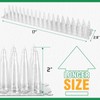 3 BUZZLETT 36 Pack Upgraded Clear PVC Bird Spikes, Keep