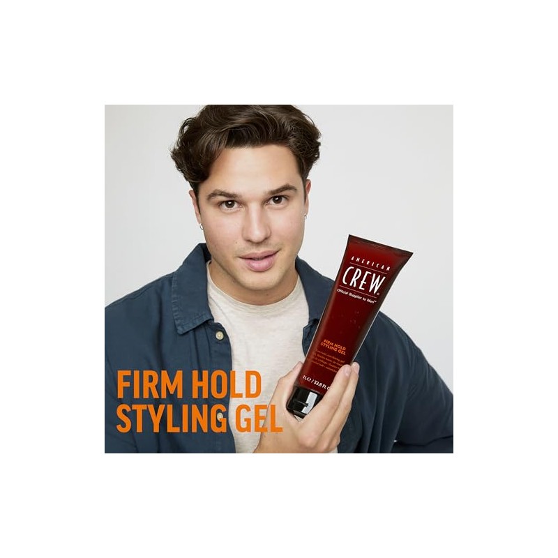 American Crew Men's Firm Hold Gel Tube, 3.3 oz