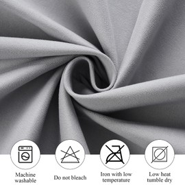 Zdada Grey Round Table Cloth, 230cm/90Inch Large Circular Table Cloths, Polyester Fabric Washable Tablecloth Dining Table Cover For Banquet Party Home