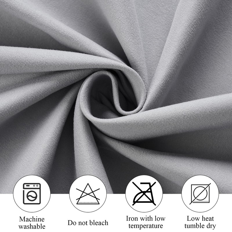 Zdada Grey Round Table Cloth, 230cm/90Inch Large Circular Table Cloths,