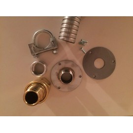 GenExhaust for Champion Generator 3-Hole Round #72 Cover Plate 1-1/2" Quick Disconnect Steel tubing Exhaust Extension 5 Foot Length