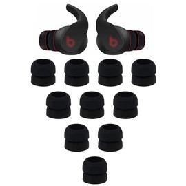 Zotech 5 Pairs of Small Double Flange Compatible with Beats Fit Pro Ear Tips Buds, Small Size Replacement Noise Reduce Silicone Wing Eartips Earbuds Earplug Fit in Case for Beat Fit Pro - Black