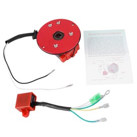Stator, Qiilu Set Racing Magneto Stator Rotor, Solenoid Coil Runner CDI 110 cc, 125 ccm, 140 cc, Engine, Motor with Clutch