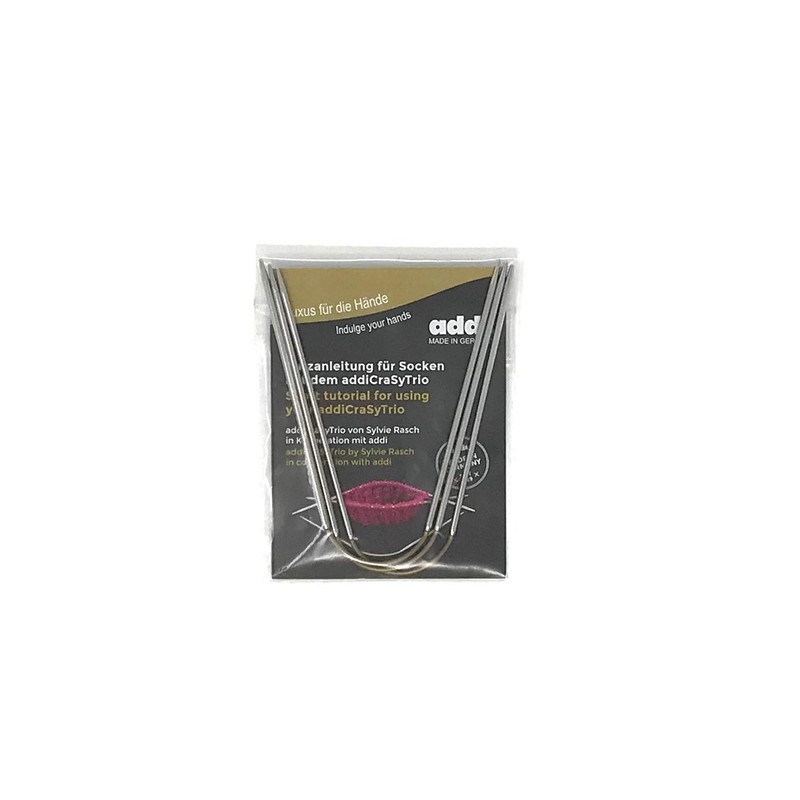 addi CraSyTrio Flexible Sock Knitting Needles, 21 cm, Various Sizes,