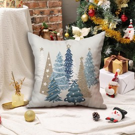 DFXSZ Christmas Pillow Covers 20x20 Inch Set of 2 Christmas Tree Decorative Throw Pillows Winter Christmas Decor for Home Couch TH-50E20