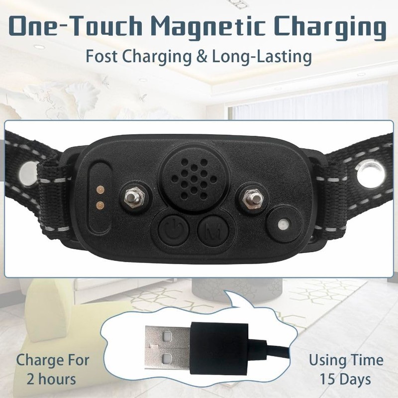 Screen Barking Device Charging Waterproof Pet Shock Collar Automatic Barking