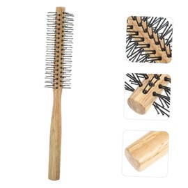 Baluue Mini Round Brush for Curly Hair Styling Wooden Roller Comb for Blow Drying Durable and Comfortable to Use for Home Use and Gifting Efficient Hair Styling Tool