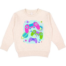 inktastic Video Game Controllers Retro Colors Toddler Sweatshirt 7 Natural Heather 449ef