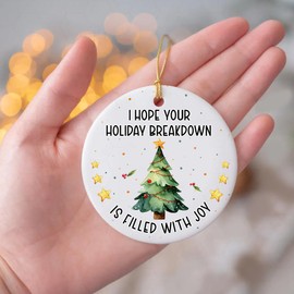 Funny Christmas Ornament for Couples – Wrinkly Saggy End Ornament – Naughty Gag Gift for Husband Wife, Boyfriend Girlfriend – Hilarious Holiday Tree Decoration for Him Her (HC-17) (HC-36)