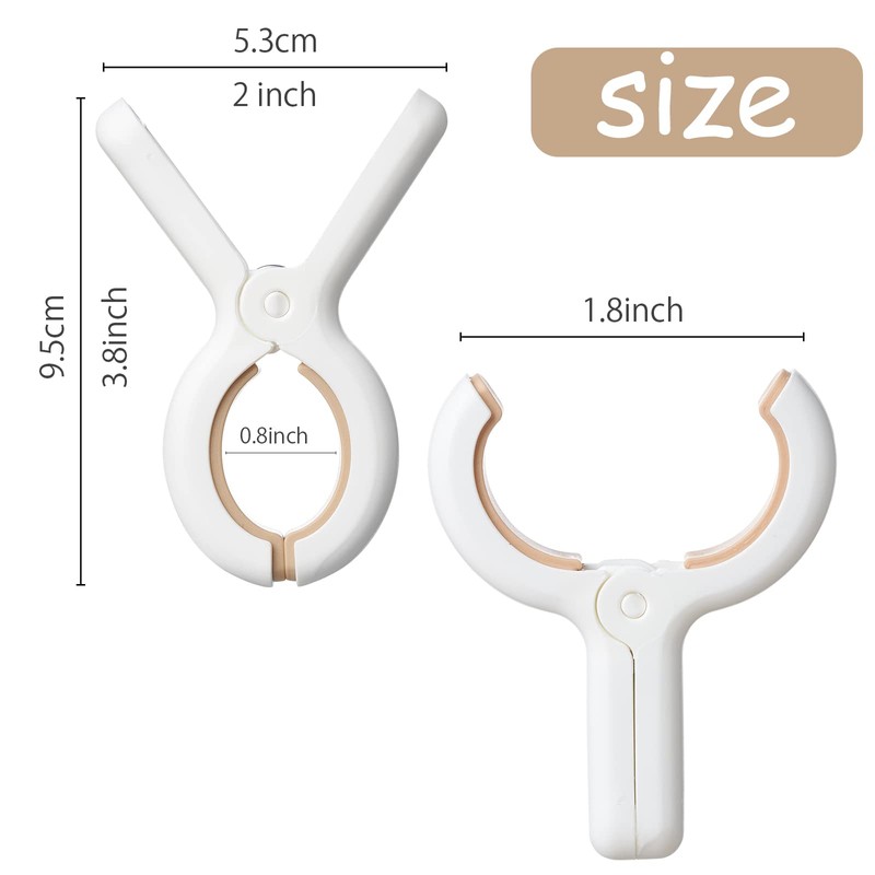 24 Pack Plastic Clothes Pins with Strong Anti-Rust Springs,Heavy Duty