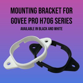Pro Outdoor Light Mounting Brackets, 62 Pack, Compatible with Govee Pro H706, PETG Made in USA (Black)