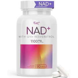 VHC Suplemento NAD+, liposomas alternativos NMN con CoQ10, Trans-Resveratrol para mujeres y hombres, energía de apoyo, antienvejecimiento, enfoque, 90