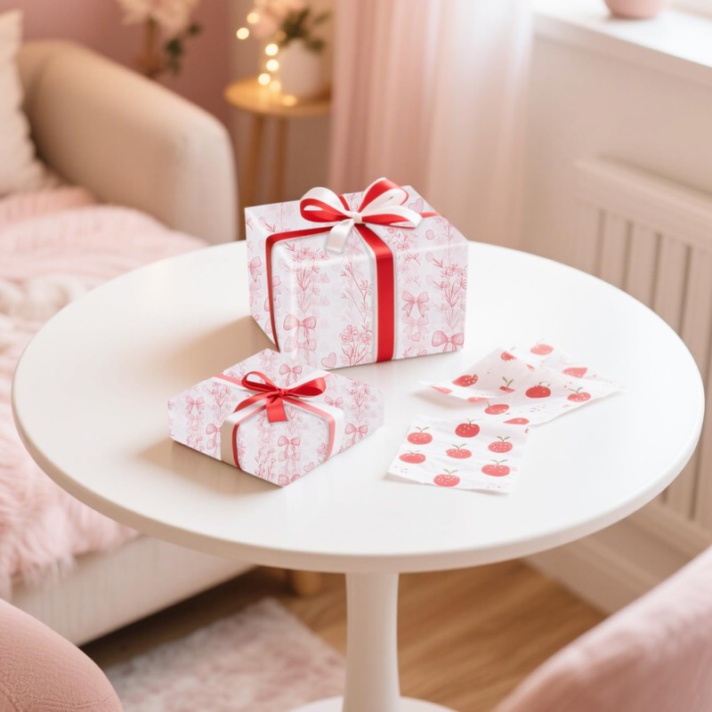 20 Sheets Pink Bow Tissue Paper, 50× 35 cm Tissue