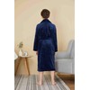 WORW Big Boys Solid Robes Bathrobe Robes (Blue, Medium)