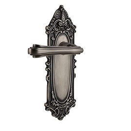 Nostalgic Warehouse Victorian Plate Single Dummy Fleur Lever in Antique Pewter