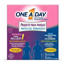 One A Day Paquete Prenatal Multivitaminico Para Pareja 30+30