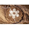 Lebensquelle Plus Selenite drop pendant, drilled tumbled stone pendant with