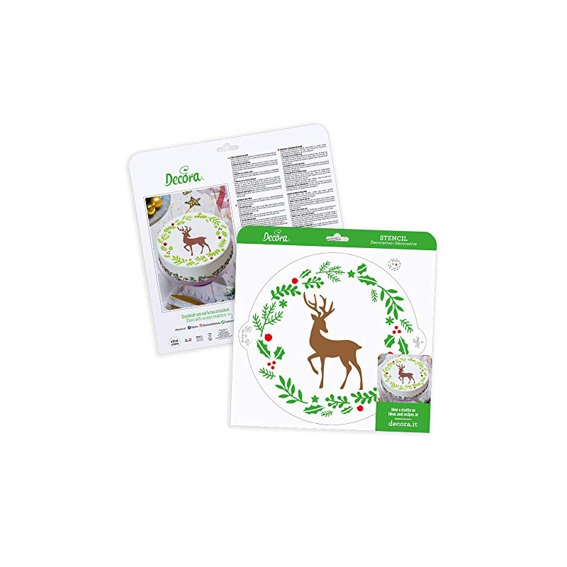 Decora 9270976 Stencil Reindeer Diameter 25 cm Plastic