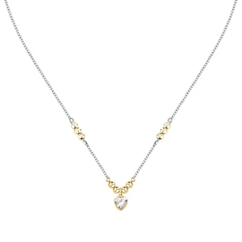 MORELLATO Women's Steel Necklace with Heart Emily in Paris Talismani Collection Gift for Friend, Alloy Steel, Cubic Zirconia