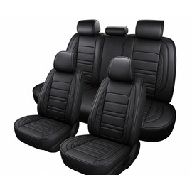 Toolzia PU Leather Car Seat Covers - Universal 5-Seat Full Set