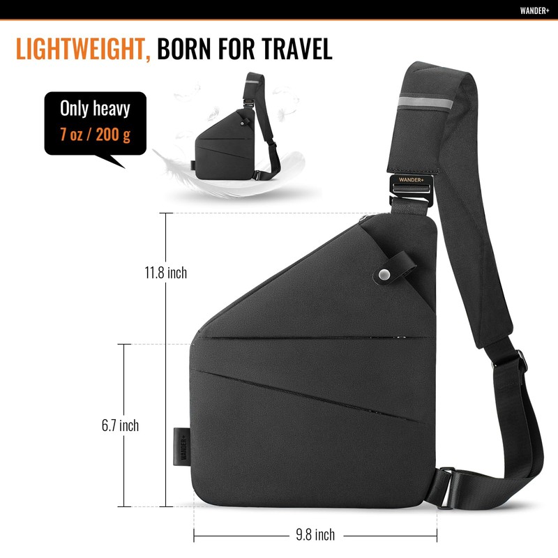 WANDER PLUS Anti Theft Crossbody Bag, Shoulder Bag Anti-theft Design