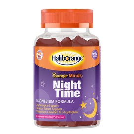 Haliborange YoungerMinds Night-time Gummies for Kids 6–16 | Sugar-Free Sleep Support with Magnesium, L-Tryptophan, B6 & Lavender | Promotes Relaxation & Bedtime Routine – 60 Gummies