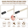 PATIKIL 2mm/0.08" Rubber End Cap, 144pcs PVC Cover, Flexible Cap