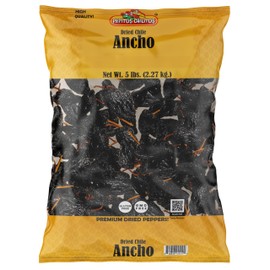PEPITOS CHILITOS/Chile Ancho 5LB Resealable Bag - Natural and Premium - Great For Mexican Recipes Like Salsa, Tamales, and Stews.