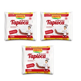 Tapioca Flour Hydrated Gluten Free 17.6 oz ( Pack of 3 ) Massa Para Tapioca - Amafil 3.0 Count