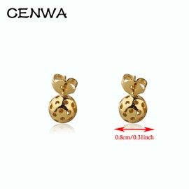 CENWA Tiny Pickleball Stud Earrings Gifts for Women Pickleball Earrings (Pickleball stud)